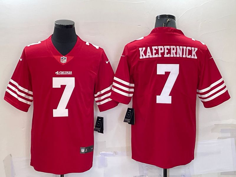 Men San Francisco 49ers 7 Kaepernick Red New 2022 Nike Limited Vapor Untouchable NFL Jersey